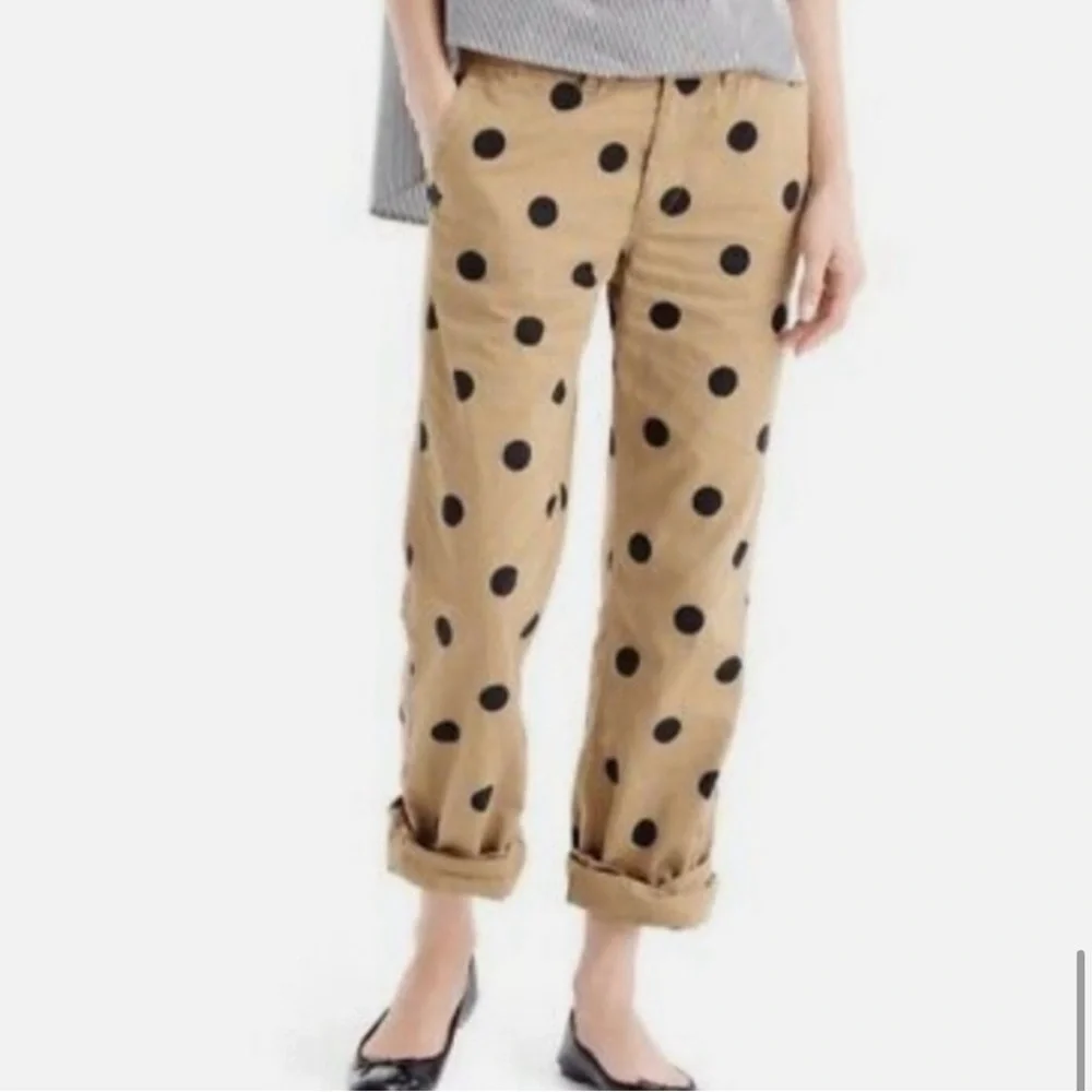 J.Crew Size 6 Chino Polka Dot Tan Khaki Pants - Picture 2 of 10